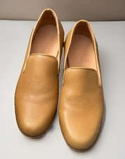 DUKE + DEXTER Smart Grainy Tan Leather Slip On Loafer Shoes Size UK 6/6.5