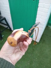 IRISH BLACKTHORN HIKING STAFF  46 INCHS LONG  SUPER ROOTBALL HANDLE