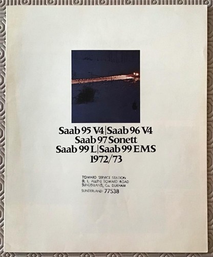 Saab car range sales brochure - saab,