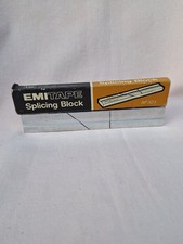 EMI  TAPE VINTAGE 1960,S BOXED SPLICING BLOCK MADE IN GREAT BRITAIN IN USED COND