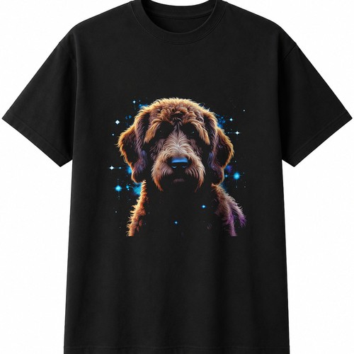 Dark fantasy labradoodle under - fantasy,