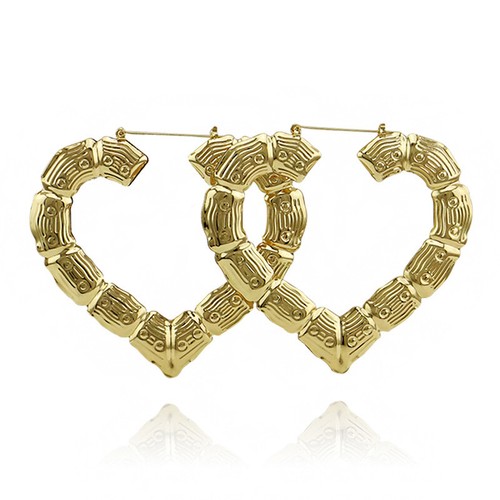Large bamboo earrings hip hop - earrings, hip-hop