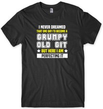 Grumpy Old Git Perfecting It Funny Mens Unisex T-Shirt