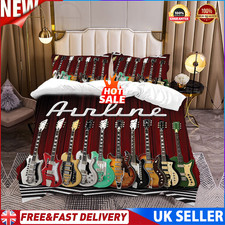 Music Guitar Duvet Quilt Cover Double Bedding Set Pillowcase Christmas Gifts