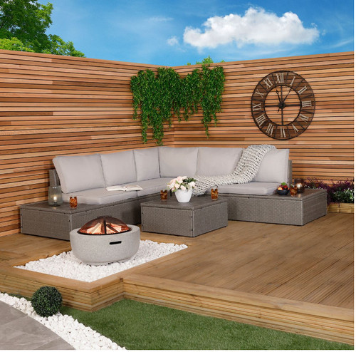 Rattan polywood corner - polywood,