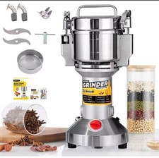 CGOLDENWALL 300g Electric Grain Grinder, Herb & Spice Mill with Safety Stop 220V