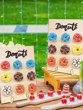 Donut Doughnut Wall Stand Wooden Party Wedding Favour Birthday Sweet Candy Cart