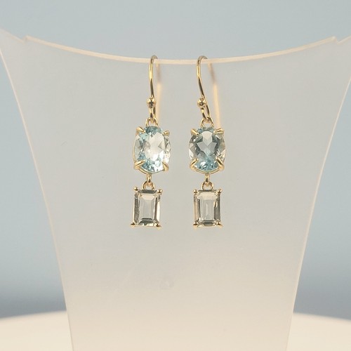 Topaz amethyst earrings - earrings, 9ct