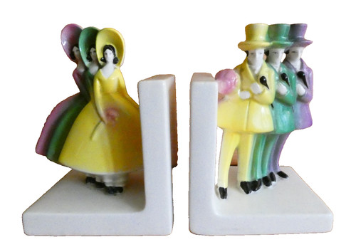 Pair art deco goebel - art,