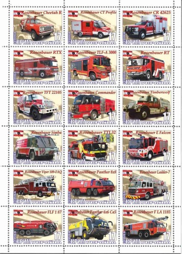 Stamp sheet firefighters - stamp,