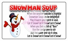 Snowman Soup Poem Christmas