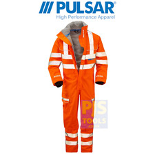 Pulsar PR505 Class 3 RIS-3279 rail spec orange hi vis foul weather coverall suit