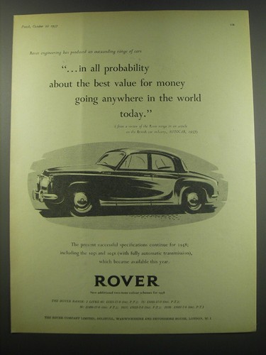 1957 rover 105 and - 1957,