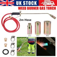 Long Arm Torch Burner Propane Butane Gas Blow Roofers Brazing Set 3 Burner +Hose