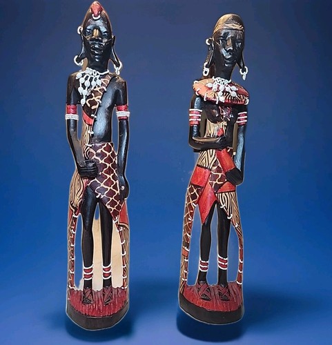 Vintage african tribal couple - tribal,