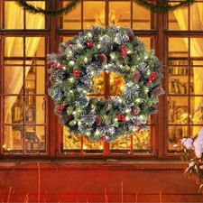 Pre Lit Christmas Wreath Mixed