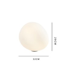 White Glass Pebbles Desk Lamp