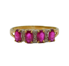 9ct Yellow Gold, Ruby &