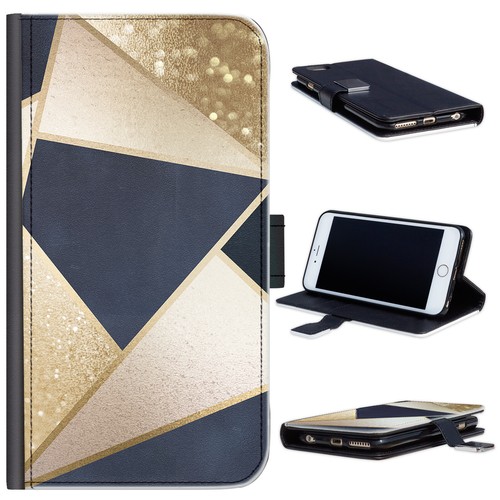 Black gold marble phone - &,