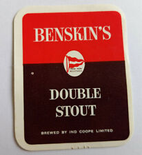 Benskins - Ind Coope - Double Stout  -  Vintage Beer Label 