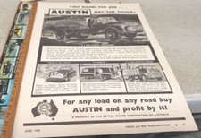 1958 AUSTIN  TRUCKS   Australian Sales Advert