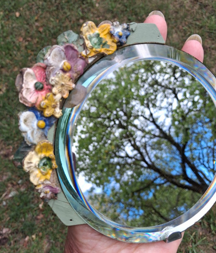 Vintage barbola mirror round - barbola,