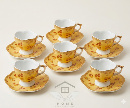 Turkish piece golden floral - 6-piece,