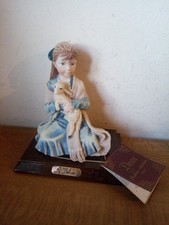Dear Girl With Lamb Sculpture Figurine by A.Belcari Capodimonte Made in Italy