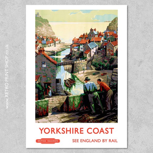 Yorkshire coast poster - br,
