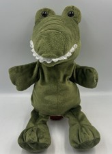 Bambia Crocodile Croc Hand Puppet 12" Plush Soft Toy Green Vgc