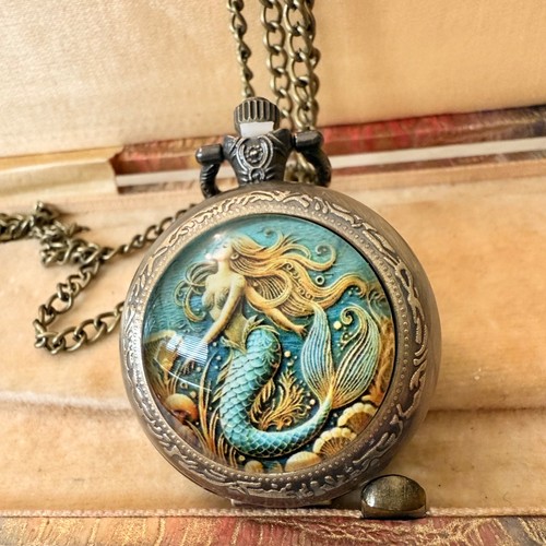 Bronze vintage retro mermaid - bronze,