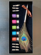Vintage Peacock Feather Pen