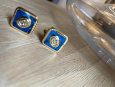 Gucci Cufflinks Navy Blue Gold