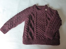 Hand knitted childrens aran - knitted,