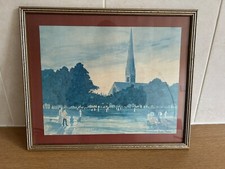 Victorian Cricket Match Painting / Print- An Afternoon Match -Signed By Artist