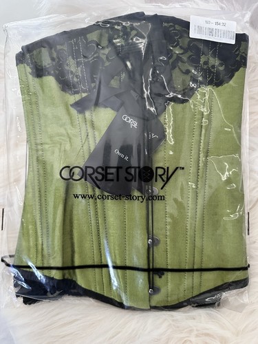 Green longline underbust with - longline,