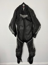 Triumph One Piece Leather Suit Knee Sliders & Safety Pads Size 58 UK 48