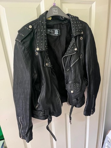 Leather biker jacket vintage - biker,