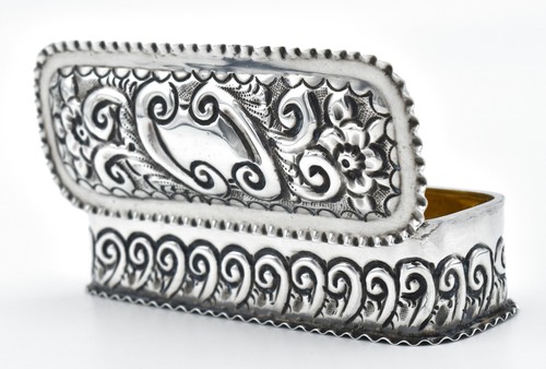 Antique solid silver shaped - antique,