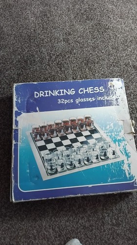 Shot glass chess set - glass, drinking