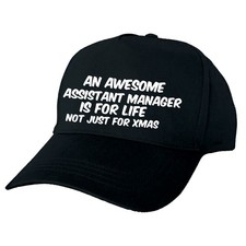 AN AWESOME ASSISTANT MANAGER IS FOR LIFE NOT JUST FOR XMAS BASEBALL CAP DAD FUN