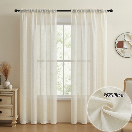 Panels sheer linen curtains - panels,