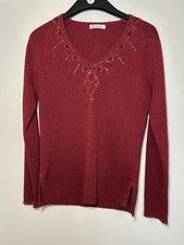 Jumper Ladies Red Beaded