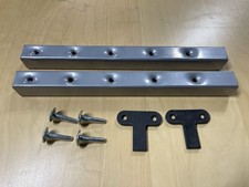 2 IKEA Galant Office Desk Table Extensions Connectors Metal Frame Bars + Screws