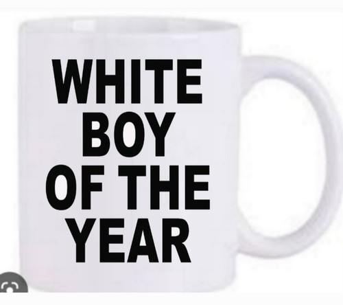 White boy the year mug - white,