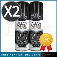 2 x BLACK ALLOY WHEEL SPRAY