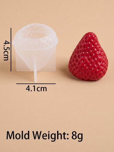 Strawberry silicone candle - silicone,