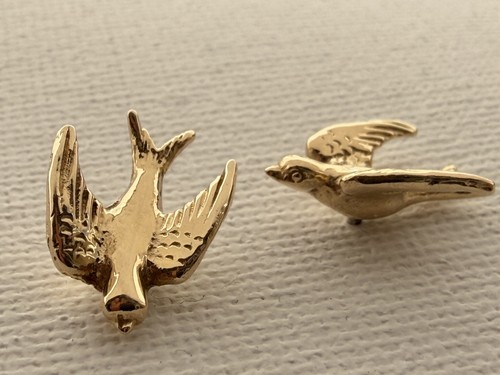Vintage 9ct swallow bird - , gold
