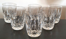 WATERFORD CRYSTAL LISMORE  WHISKY TUMBLER SET OF SIX 5oz - 3.1/2"