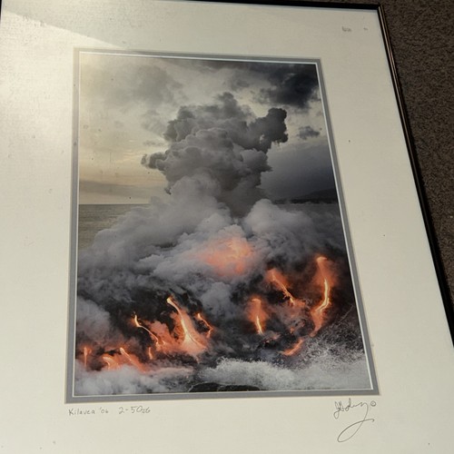 Signed kilauea framed lava - kilauea, 06